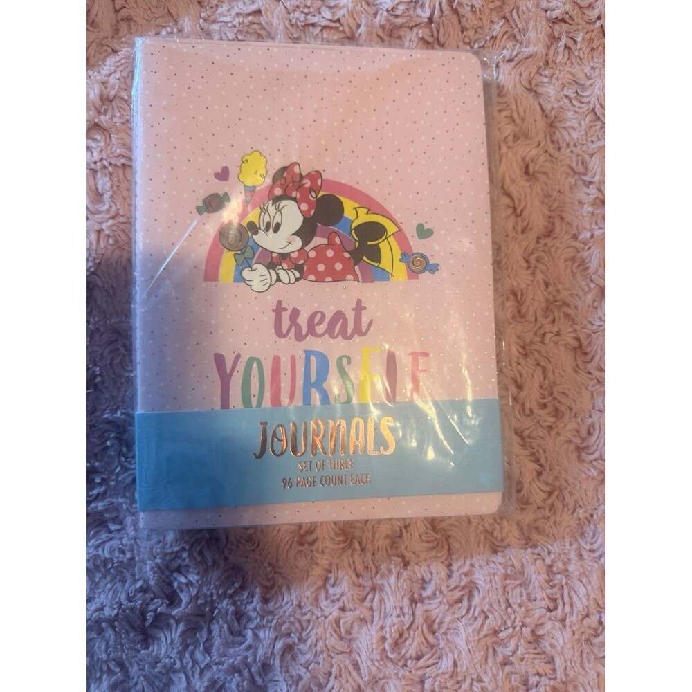 Disney Parks Minnie Mouse Set Of 3 Journals Sealed 96 Pages Each